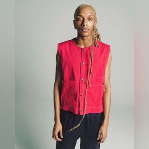 BNWT Camiel Fortgens Canvas Snap Vest